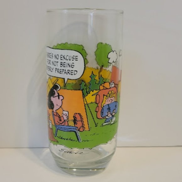 Camp Snoopy Glassware by McDonalds "There's no excuse..." Camping Glass - Picture 3 of 4